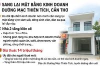 Sang nhượng mặt bằng đường Mạc Thiên Tích, Phường Ninh Kiều (Phường Xuân Khánh cũ), TP Cần Thơ